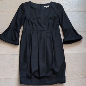 Burberry Black Long Sleeve Bell-Sleeve Dress